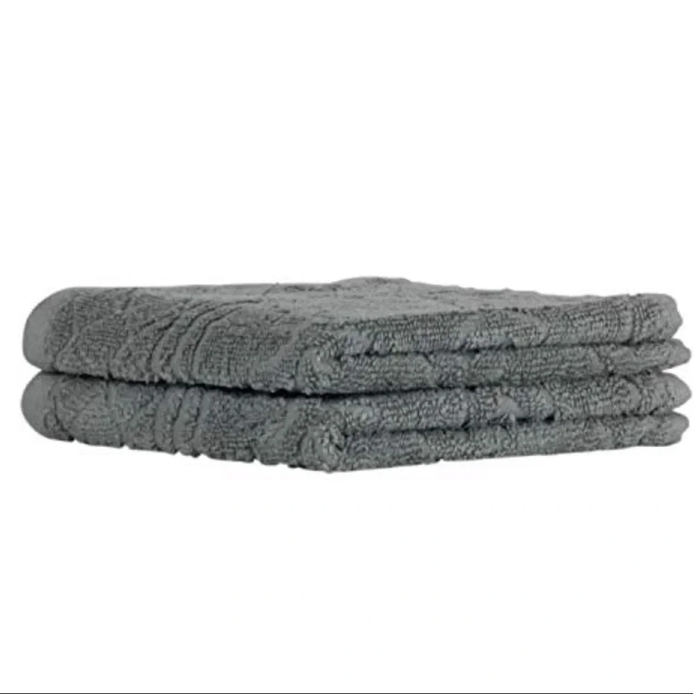 New Peach & Oak Towel Collection Washcloths, Bundle, Tangier Limestone (Grey)